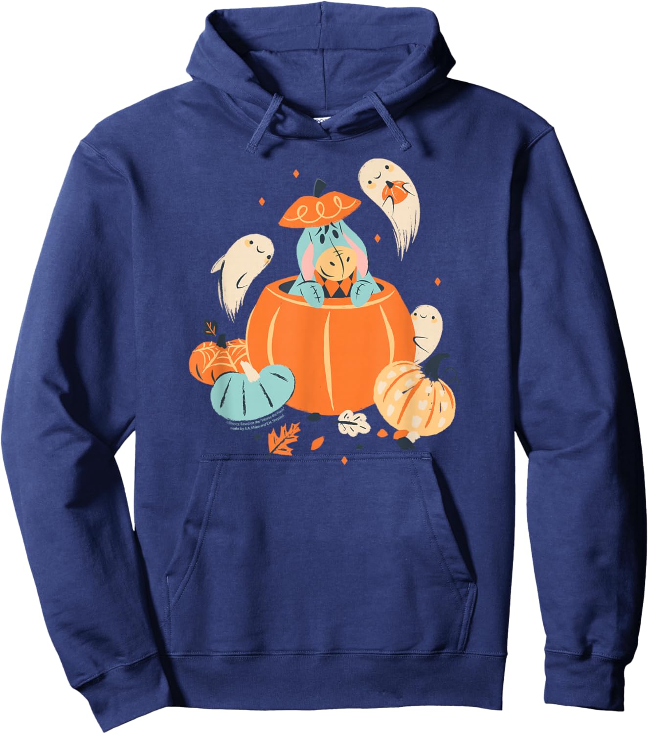 Disney Winnie the Pooh Eeyore Pumpkin & Ghost Pals Halloween Hoodie - Hoodie | Navy