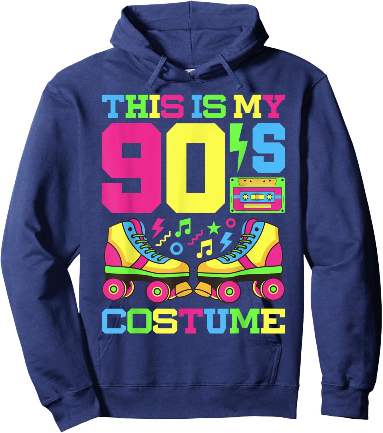 90s Costume 1990s Theme Party Nineties Styles Fashion Outfit Hoodie - Hoodie | Navy