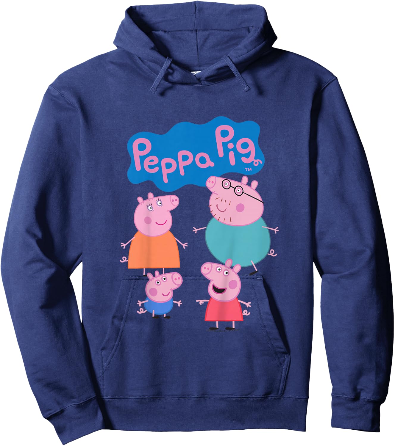 Kids Peppa Pig Family Group Shot Hoodie - Hoodie | Navy