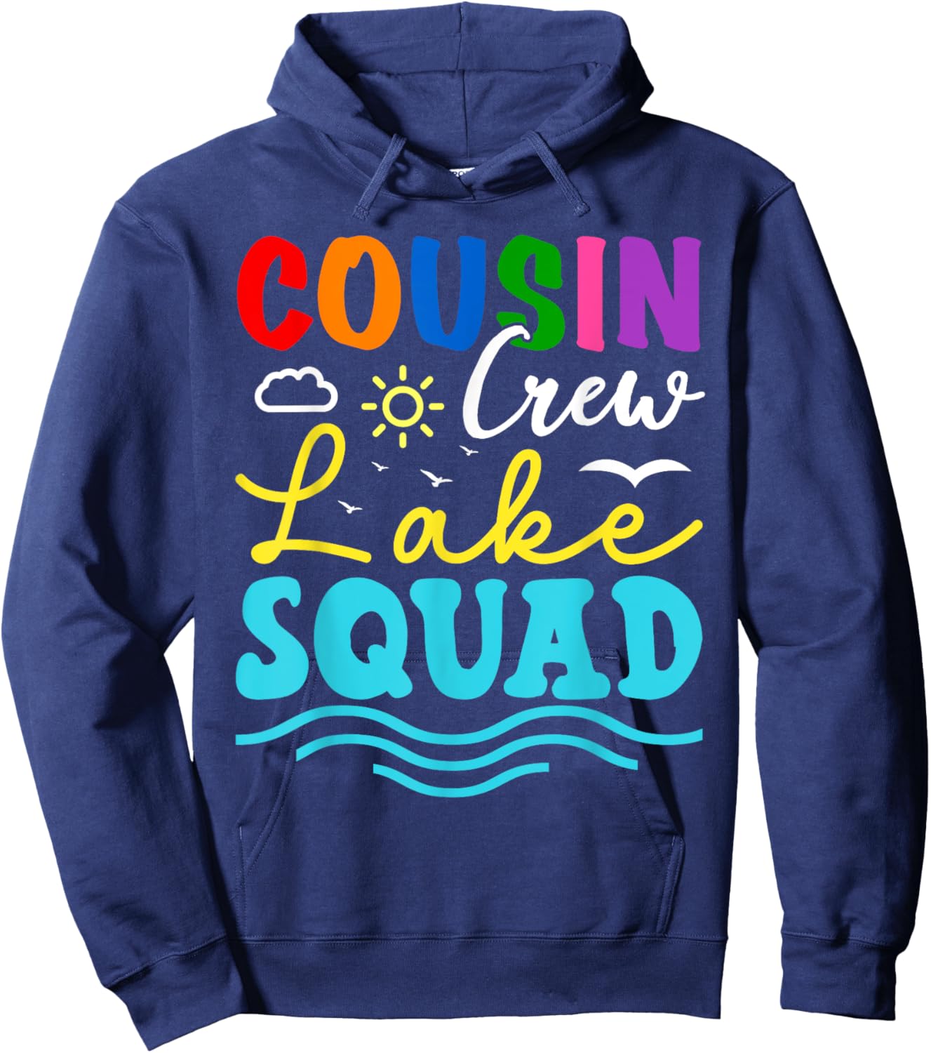 Cousin Crew Lake Squad Family Vacation Summer Fishing Camp Women Girls Kids Hoodie - Hoodie | Navy