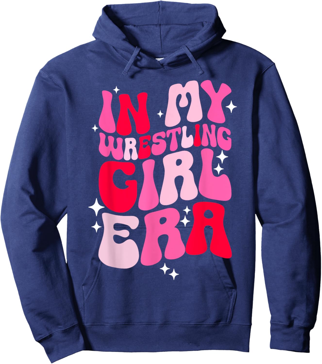 In My Wrestling Girl Era Wrestler Wrestle Groovy Women Hoodie - Hoodie | Navy