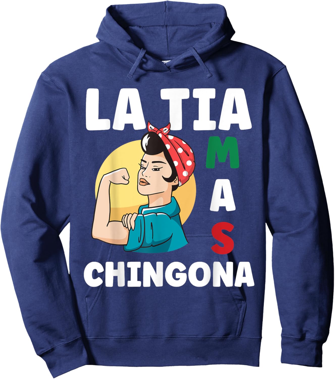 Funny Mexican Design for Aunt - La Tia Mas Chingona Hoodie - Hoodie | Navy