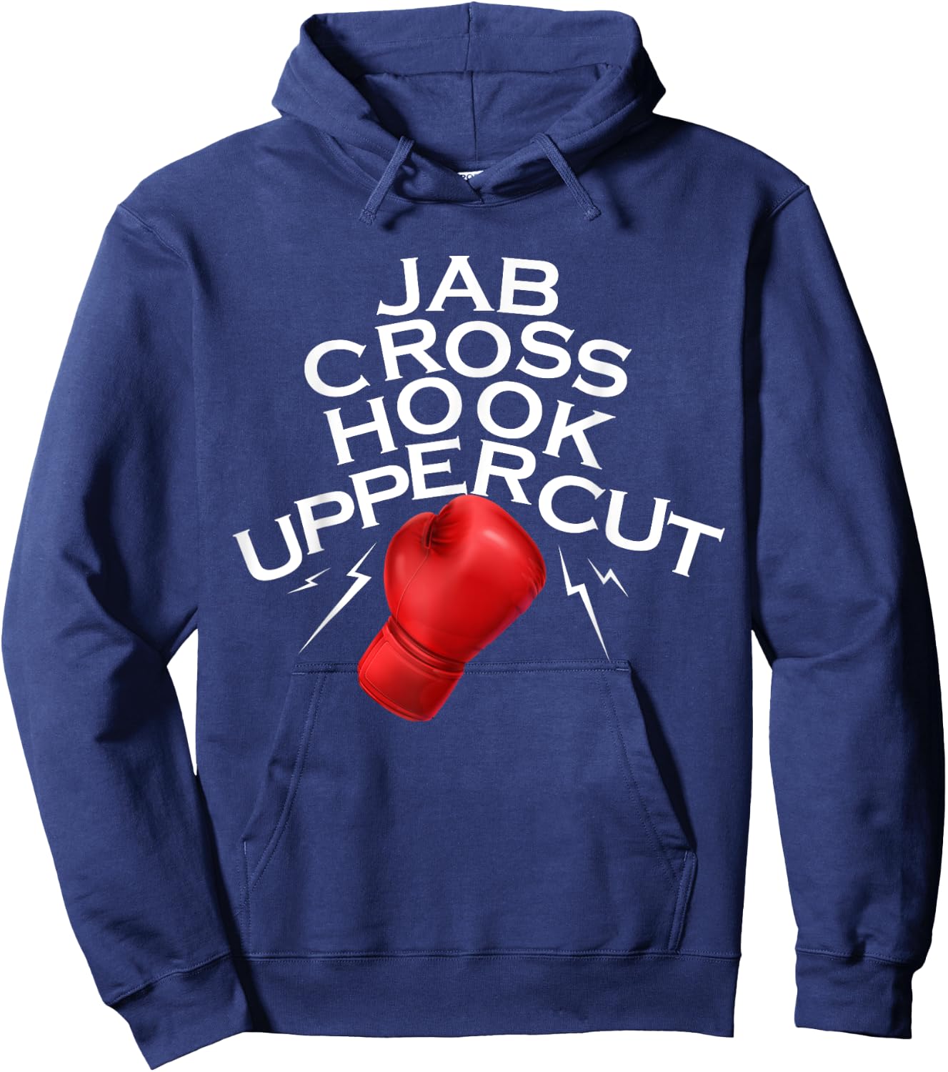 Jab Cross Hook Uppercut Boxer Funny Boxing Training MMA Gym Hoodie - Hoodie | Navy