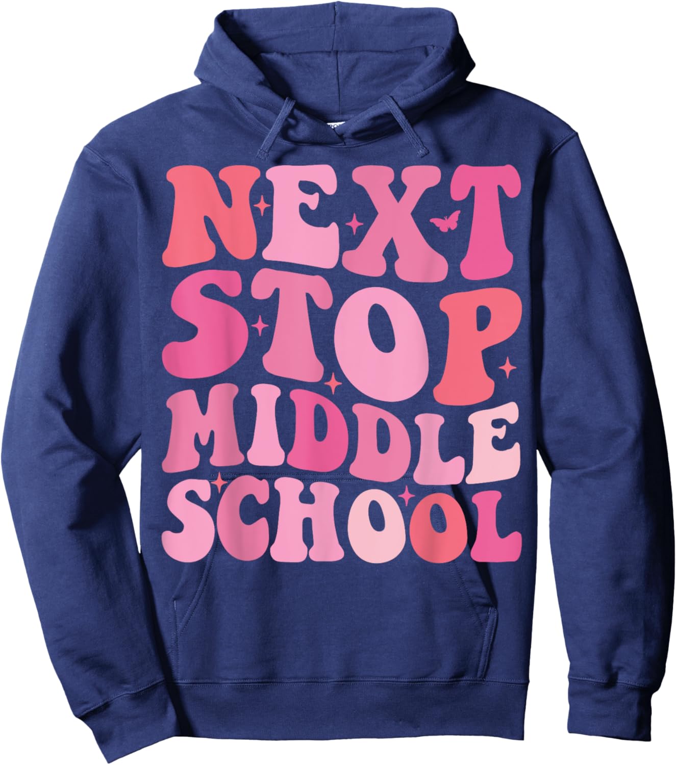 Next Stop Middle School Elementary School Graduation Kids Hoodie - Hoodie | Navy