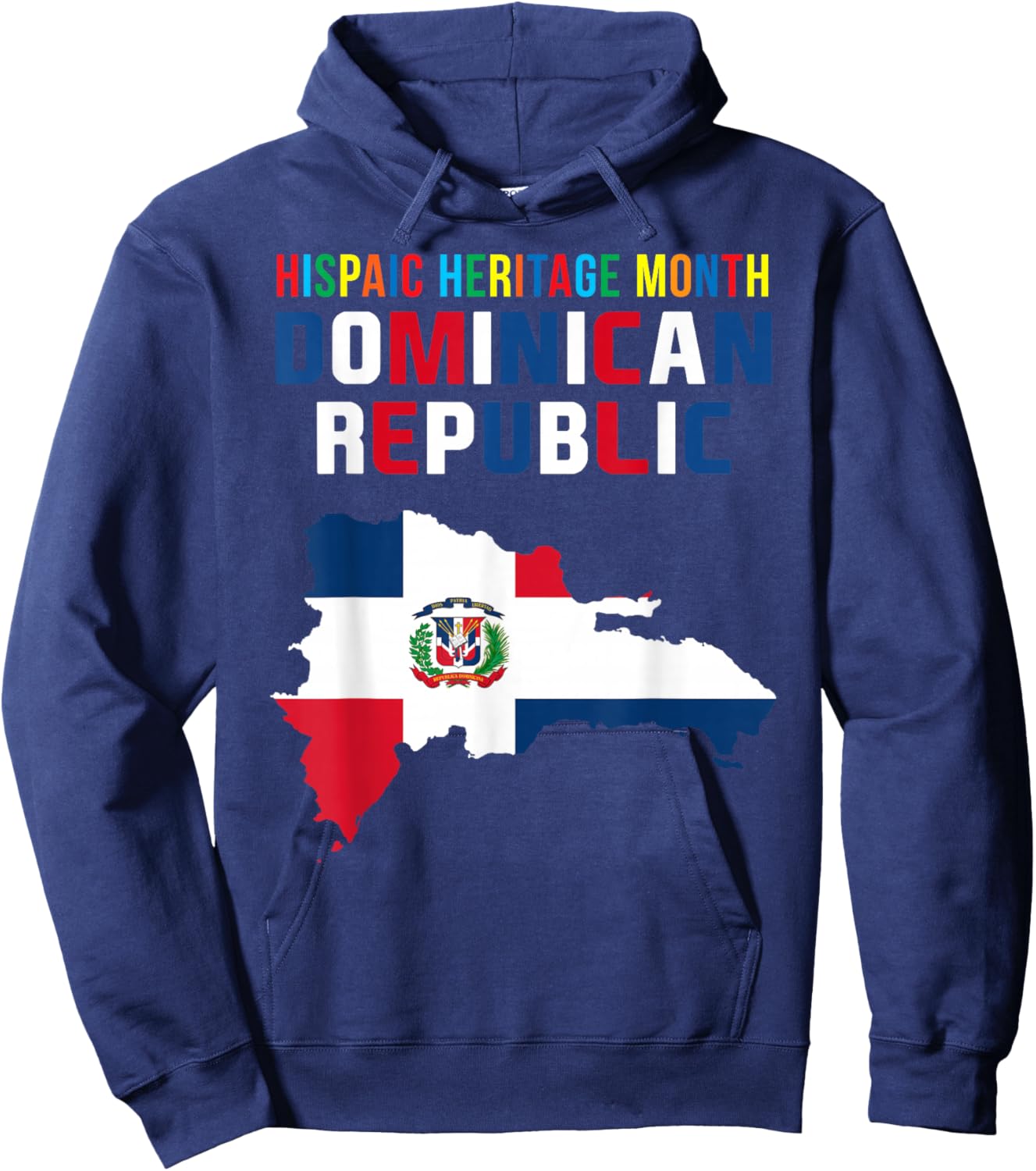 Hispanic Heritage Month Dominican Republic Flag Dominican Hoodie - Hoodie | Navy