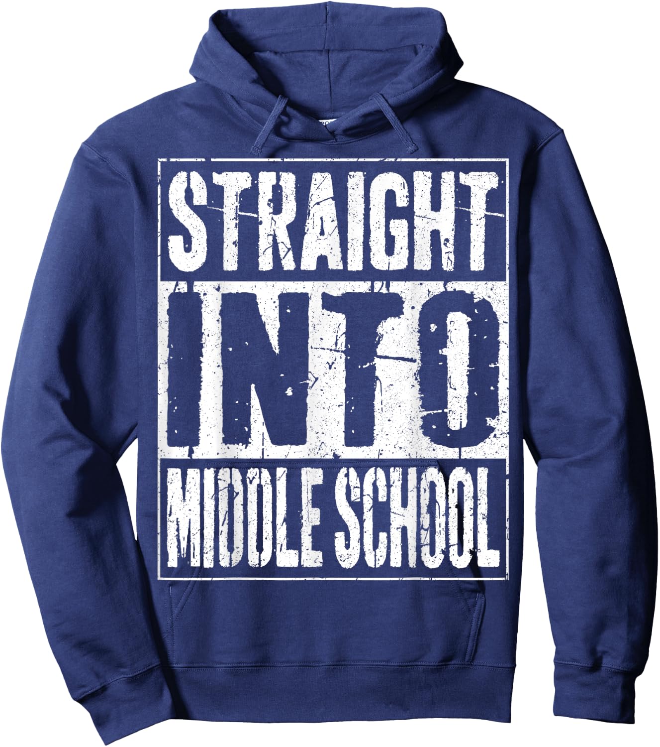 Straight Into Middle School Shirt Boy Girl Back To School Hoodie - Hoodie | Navy
