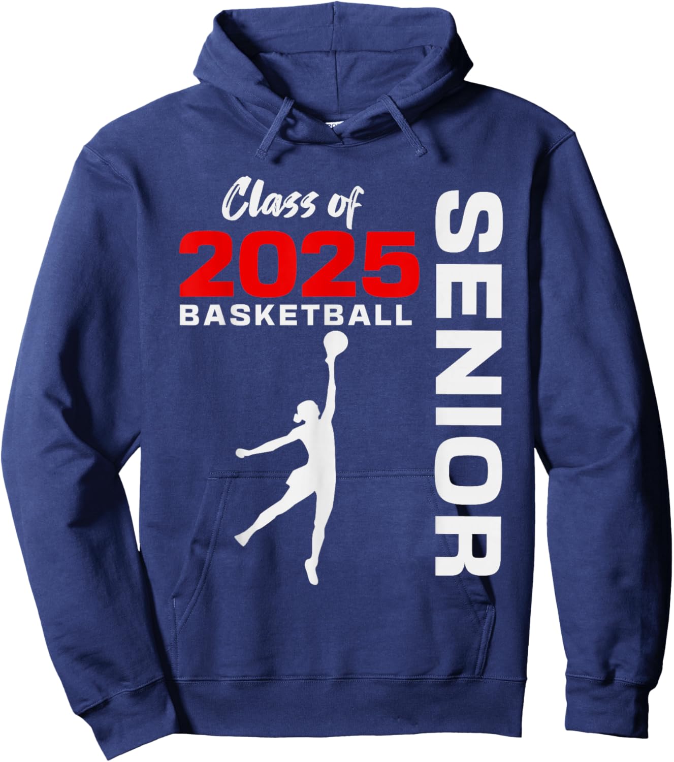 Basketball Senior Matching Class of 2025 Senior Basketball Hoodie - Hoodie | Navy
