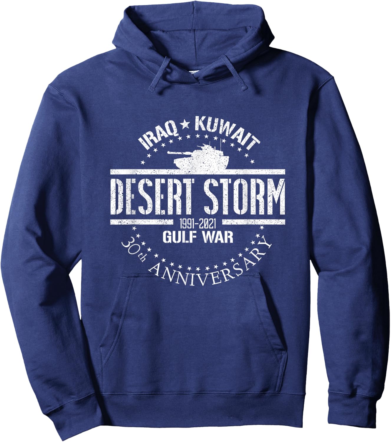 Desert Storm 30th Anniversary 1991 Gulf War Veteran Military Hoodie - Hoodie | Navy