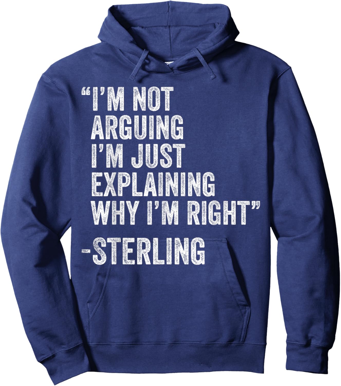 Sterling Quote Funny Birthday Custom Name Idea Engineer Hoodie - Hoodie | Navy