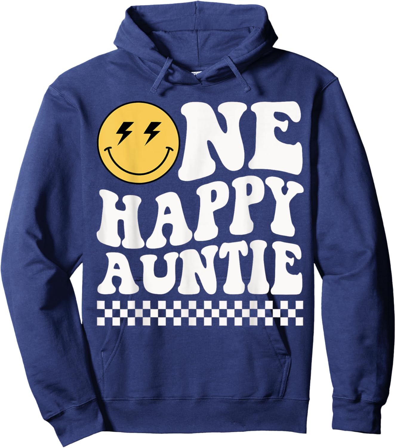 One Happy Dude Auntie 1st Birthday Family Matching Hoodie - Hoodie | Navy
