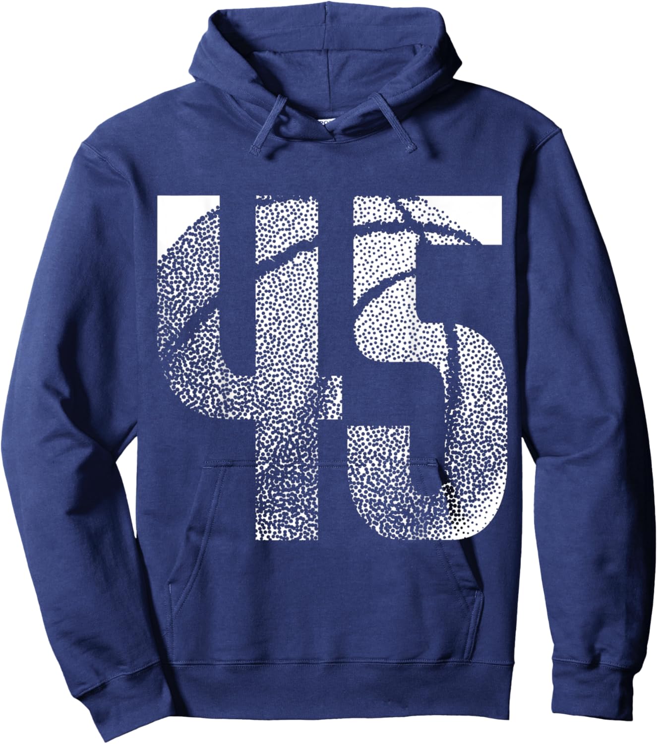 45th Birthday Men Basketball Player Basketball 45 Years Old Hoodie - Hoodie | Navy