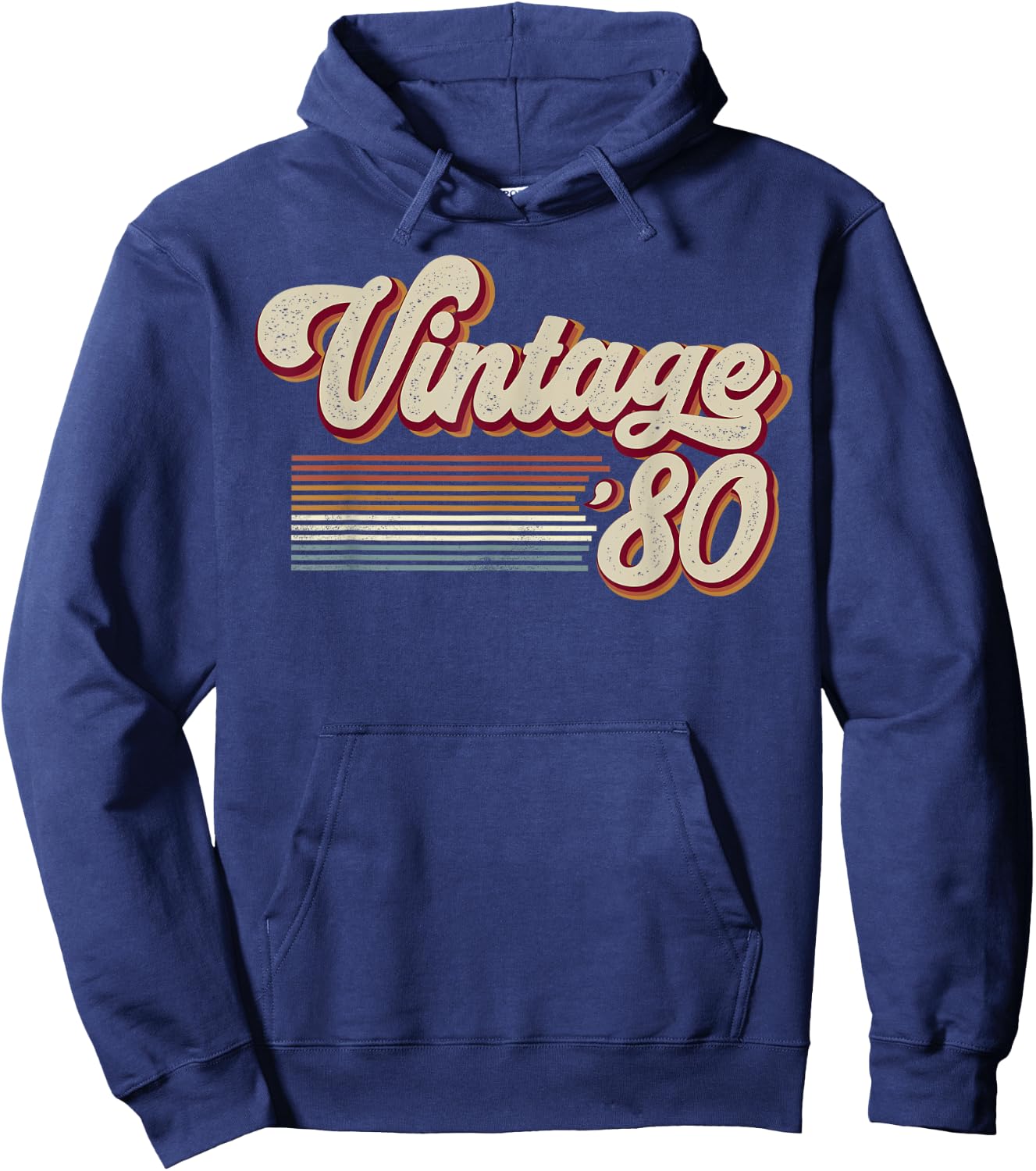 Vintage 1980 Retro Sunset Classic 46-Year-Old 46th Birthday Hoodie - Hoodie | Navy