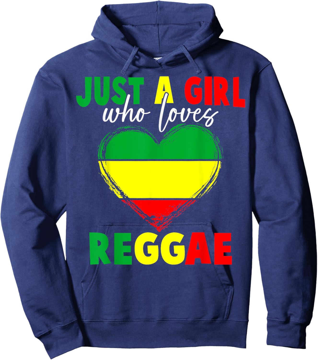 Reggae Fan Just A Girl Who Loves Reggae Lovers Reggae Music Hoodie - Hoodie | Navy