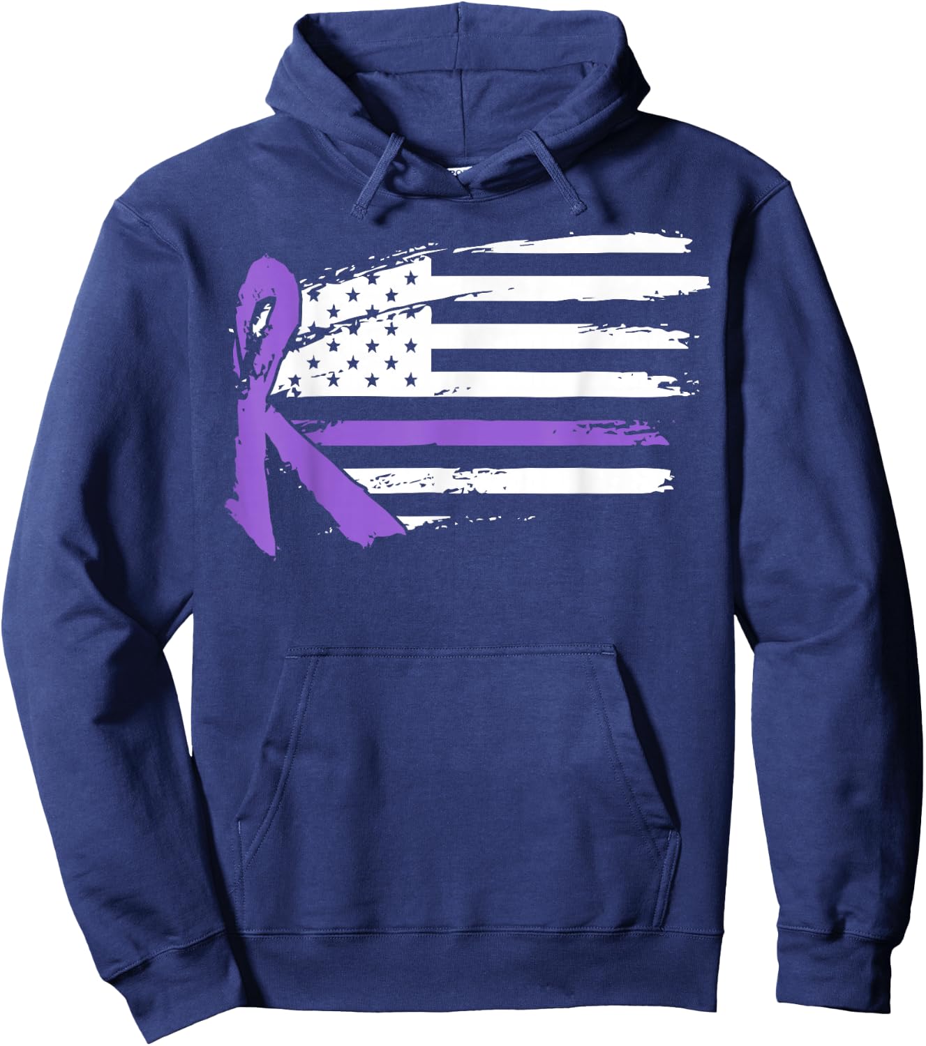 Lupus Awareness Month American Flag Autoimmune Disease Hoodie - Hoodie | Navy
