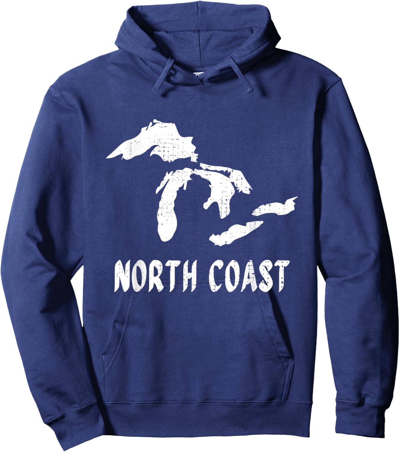 Unsalted Michigan, Great, Lakes, Michiganians, Traverse City Hoodie - Hoodie | Navy