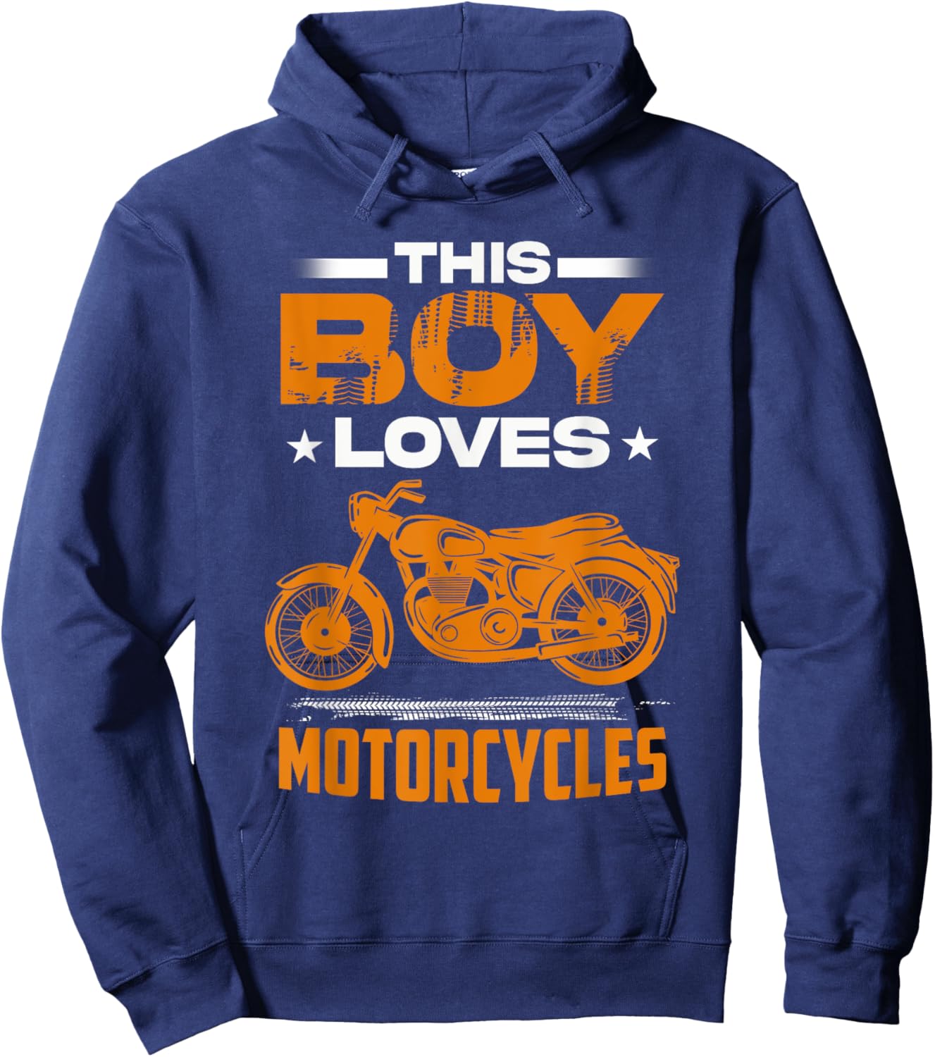 Kids Motorcycle Shirts For Boys Motor Bike Shirt For Kids Hoodie - Hoodie | Navy