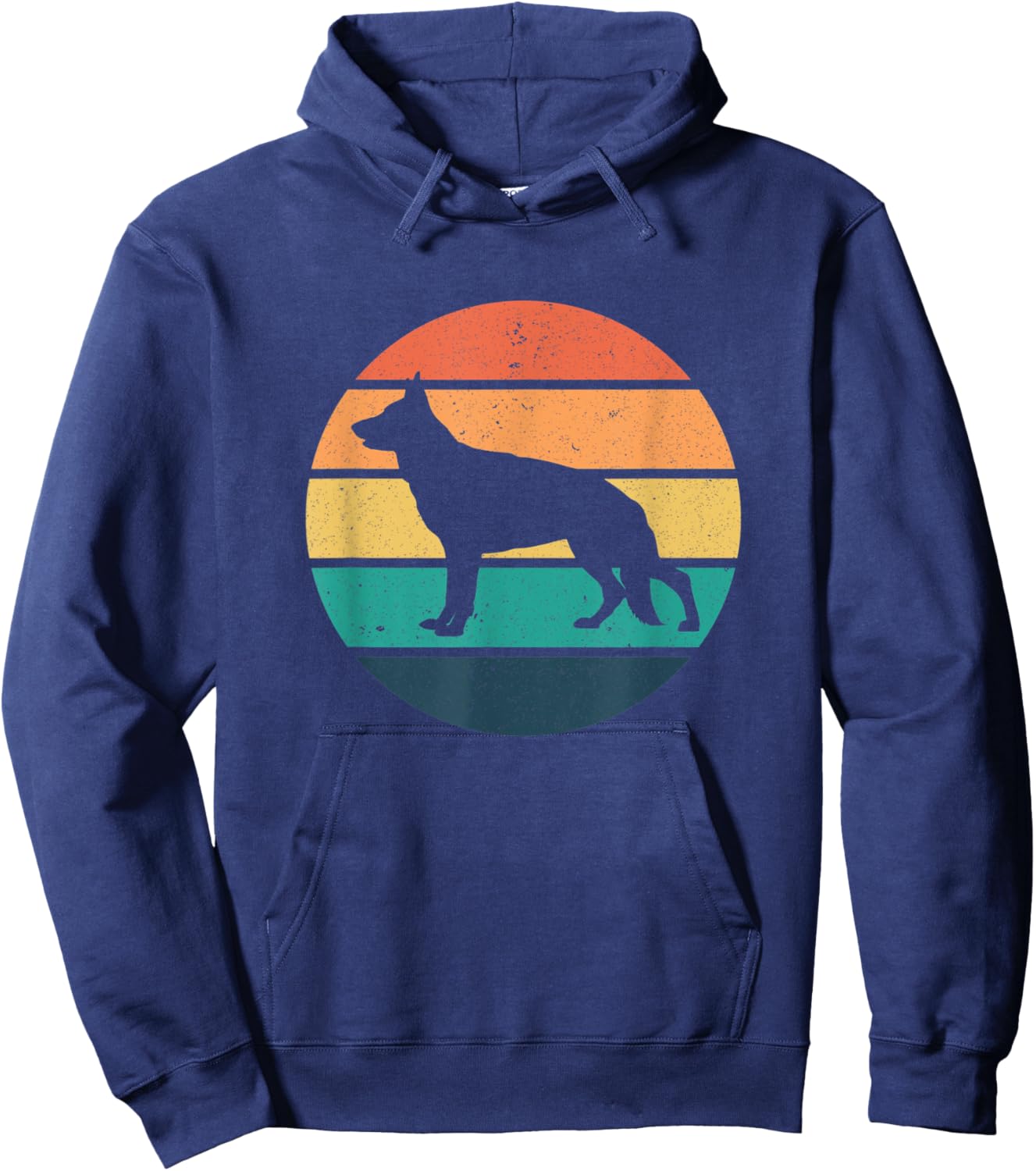 Shepherd Vintage Outfit Men Women Retro German Shepherd Hoodie - Hoodie | Navy