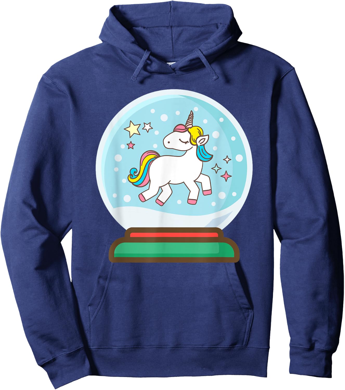 Unicorn Snow Globe Gift Girls Hoodie - Hoodie | Navy