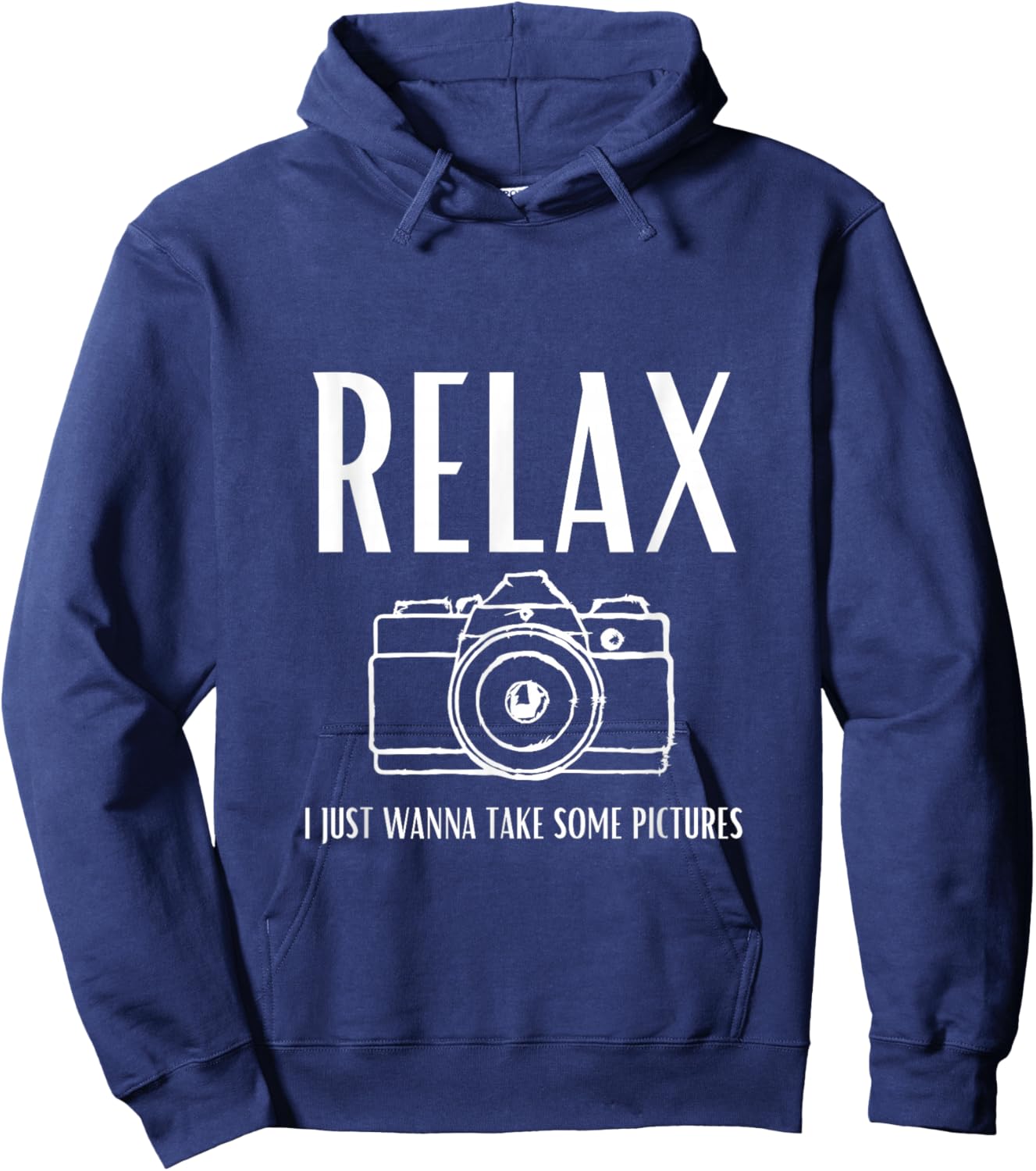 Relax | I just Wanna take Some Pictures | Jeffrey | Camera Hoodie - Hoodie | Navy