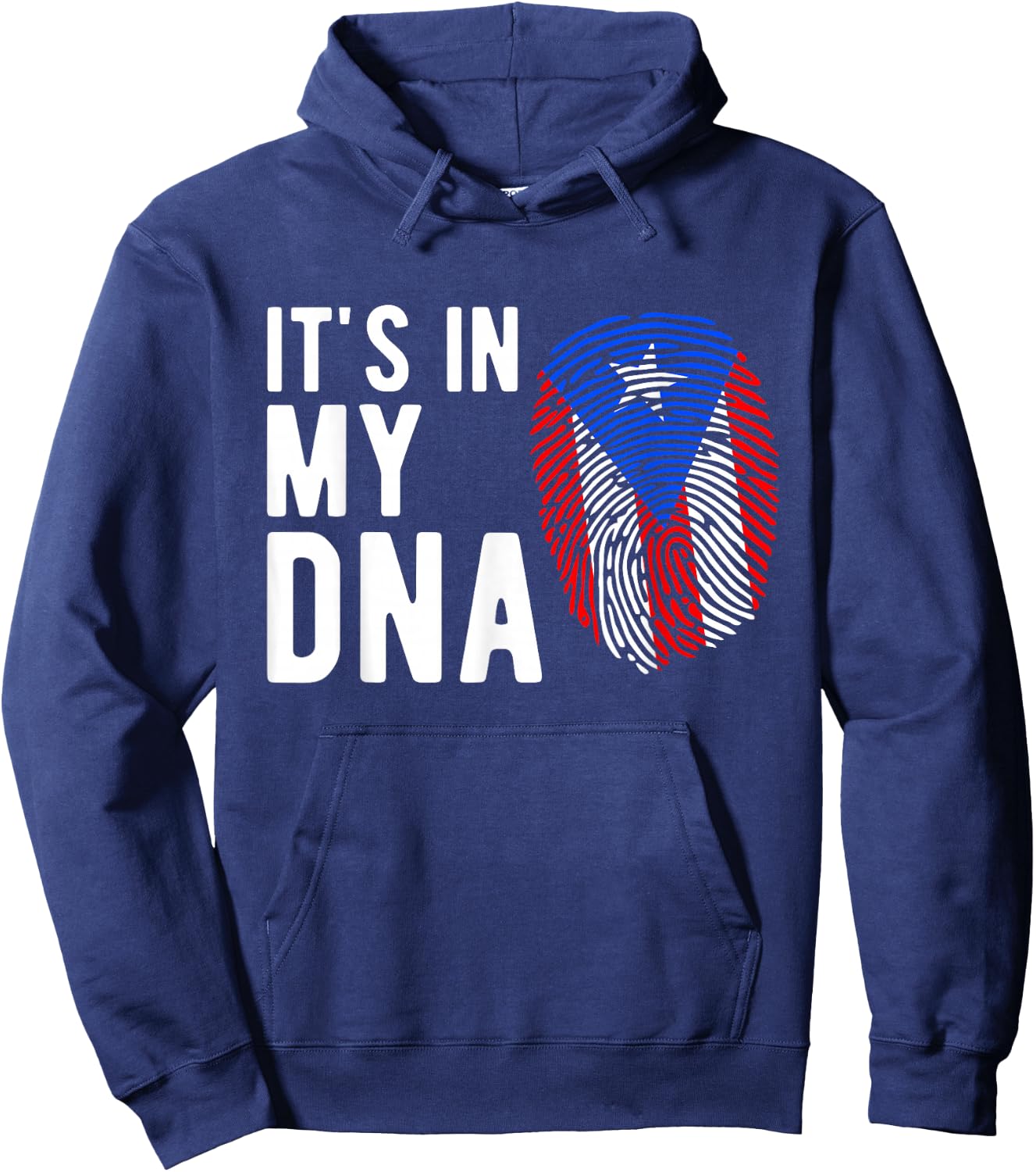 It's in my DNA Puerto Rico Flag Puerto Rican Gift Hoodie - Hoodie | Navy