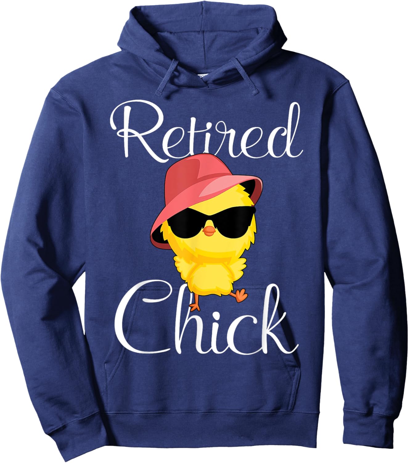 Retired Chick Retirement Plan Cool Chick Funny Chicken Lover Hoodie - Hoodie | Navy