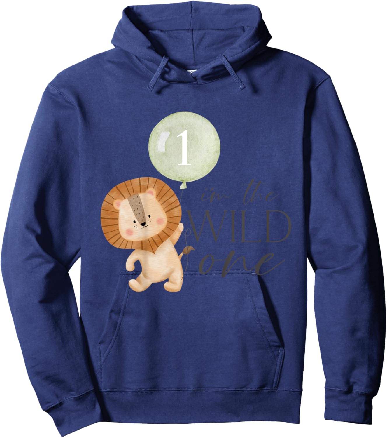 Kids I'm The Wild One Matching Family 1st Birthday Lion Boy Girl Hoodie - Hoodie | Navy