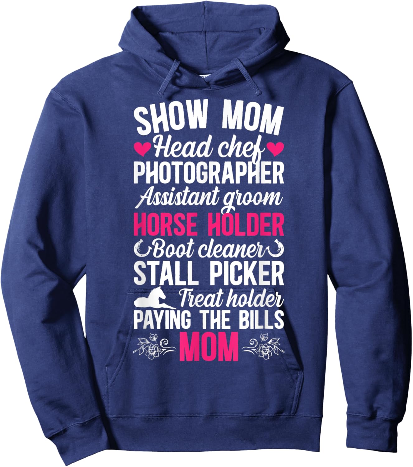 Horse Show Mom Definition Equestrian Mother Hoodie - Hoodie | Navy