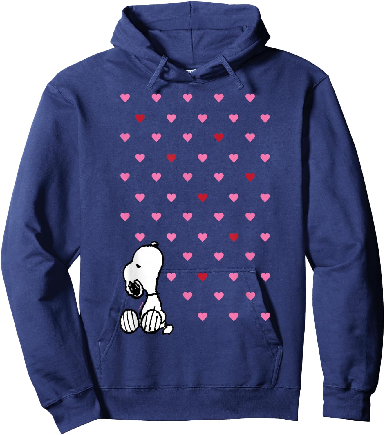 Peanuts Valentine Snoopy Hearts Hoodie - Hoodie | Navy