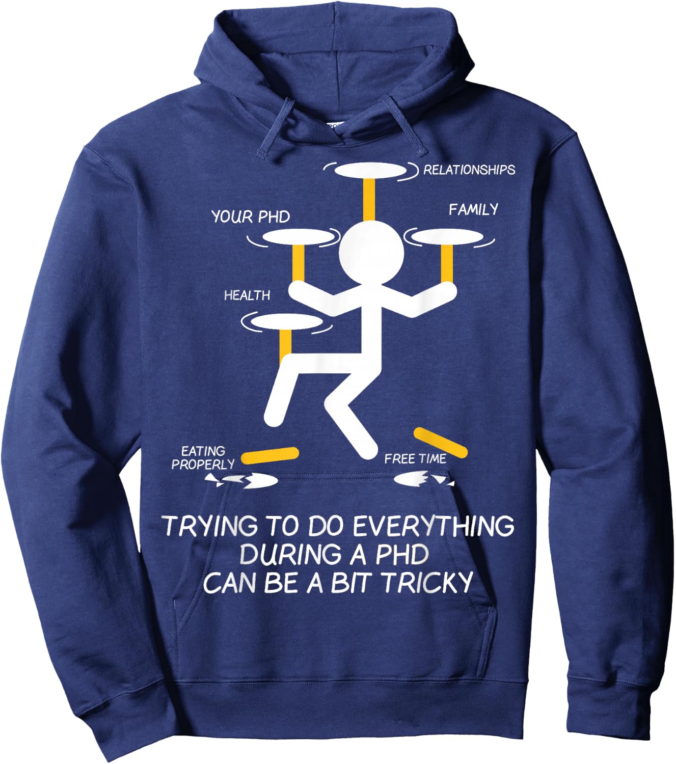 Ph.D PHD Phinished Graduate Student Funny Graduation Gift Hoodie - Hoodie | Navy
