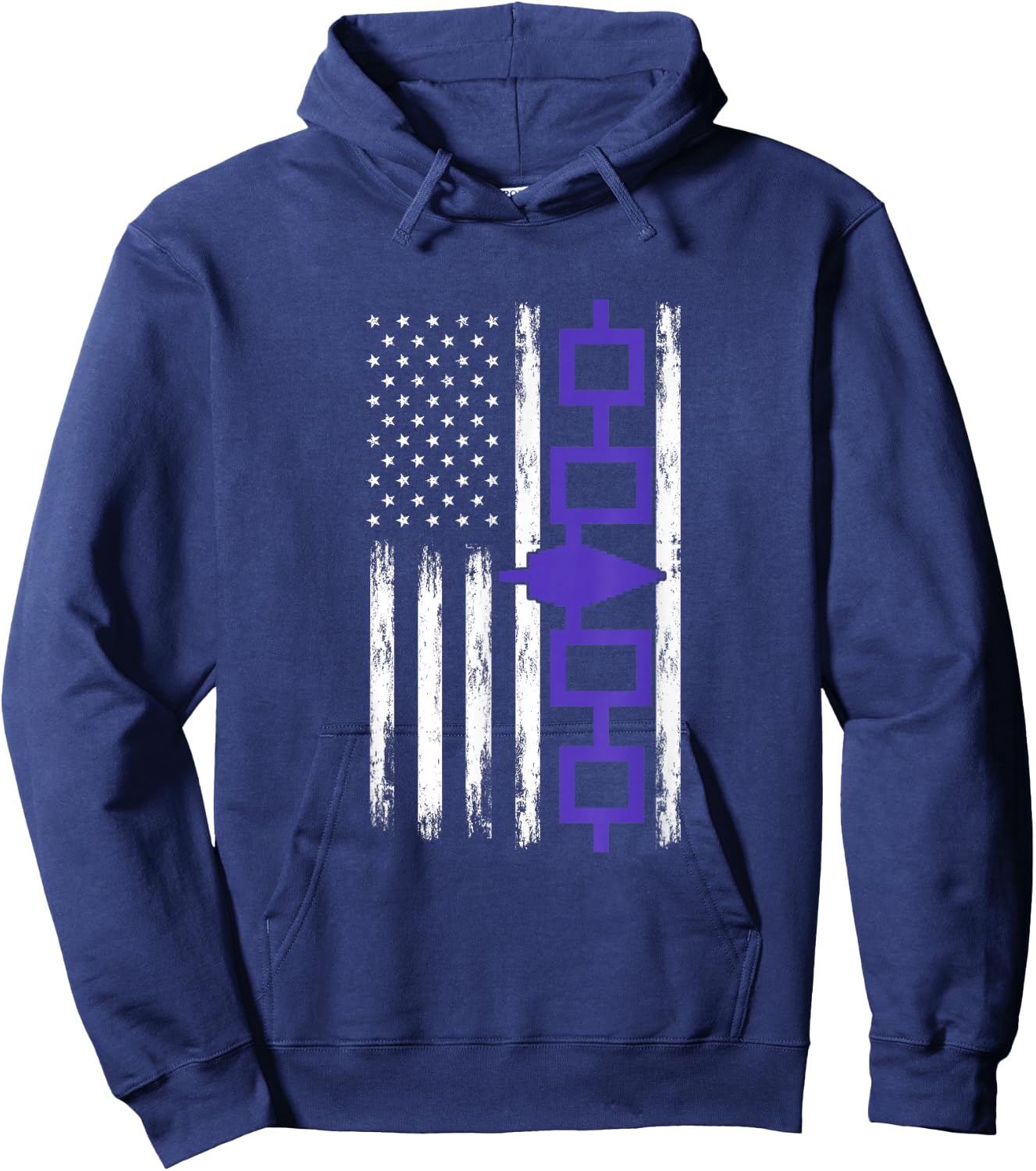Iroquois Flag - Native Pride American Indian Tribe Hoodie - Hoodie | Navy