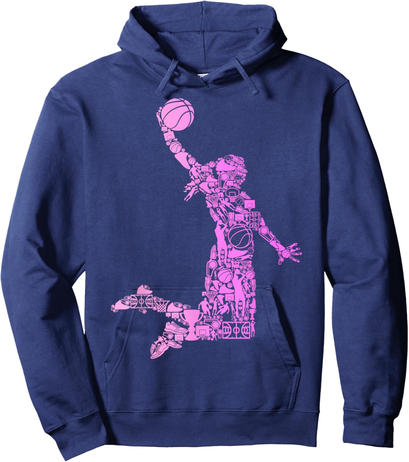 Basketball Girl Women Kids Hoodie - Hoodie | Navy