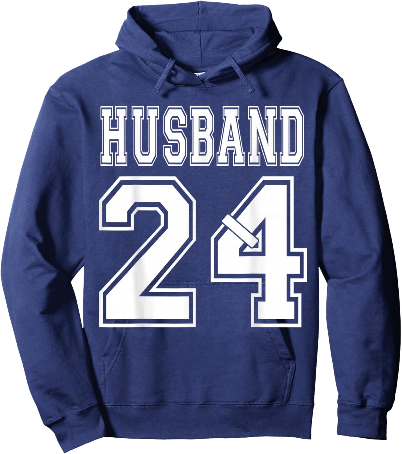 2024 Husband Wife Matching Engagement Party Honeymoon Hoodie - Hoodie | Navy