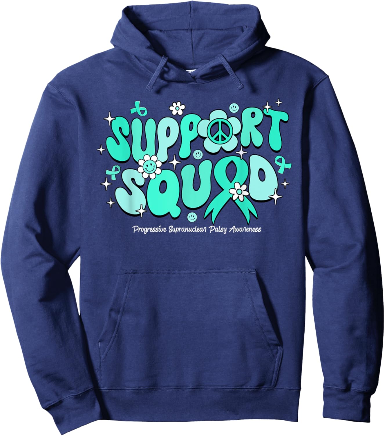 Groovy Support Squad Progressive Supranuclear Palsy Hoodie - Hoodie | Navy