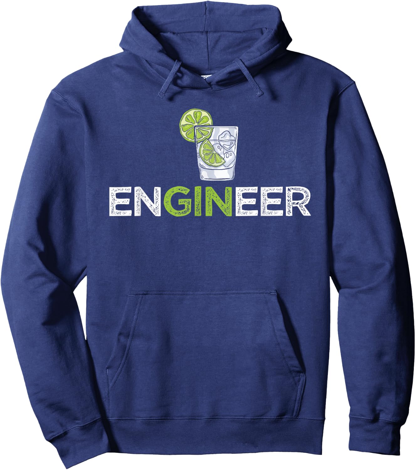Funny Gin Tonic Quotes Cool Engineer Gin Lover Hoodie - Hoodie | Navy