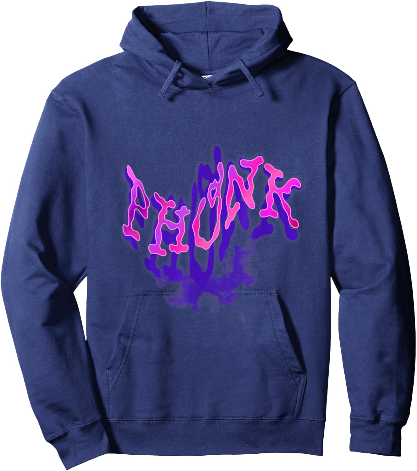 Vibrant Phonk Music Psychedelic Rave Aesthetic Culture Vibes Hoodie - Hoodie | Navy