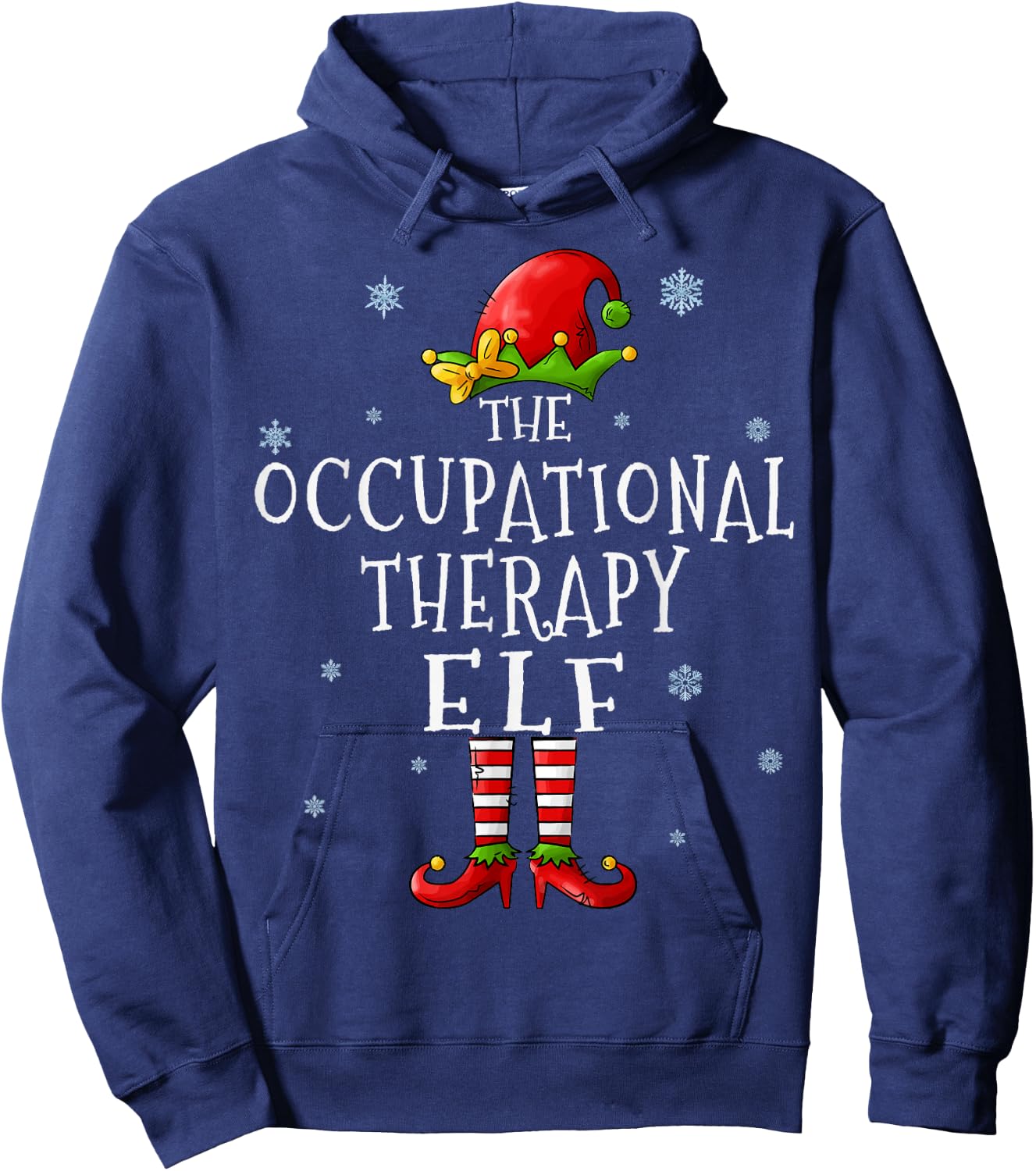 Occupational Therapy Elf Funny Groupe Matching Christmas Hoodie - Hoodie | Navy