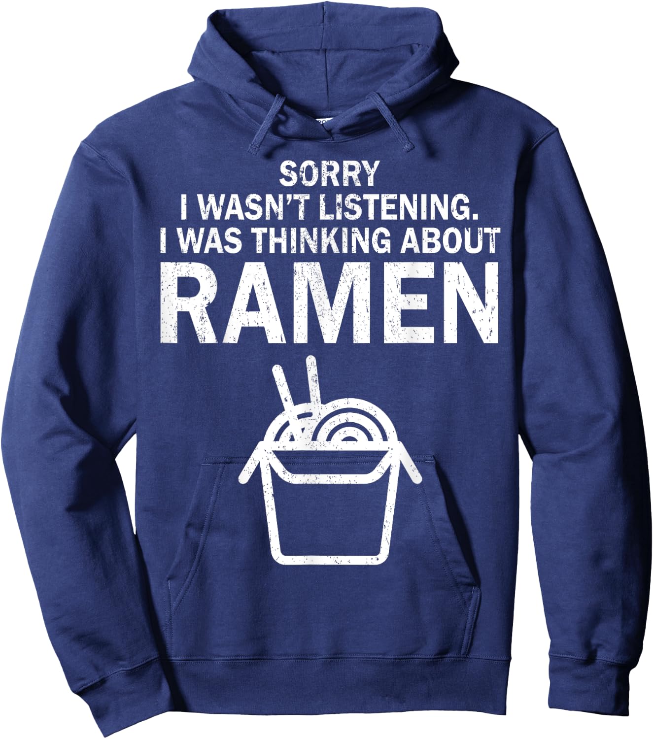 Kawaii Ramen Japanese Noodle Food Anime Funny Gift Hoodie - Hoodie | Navy