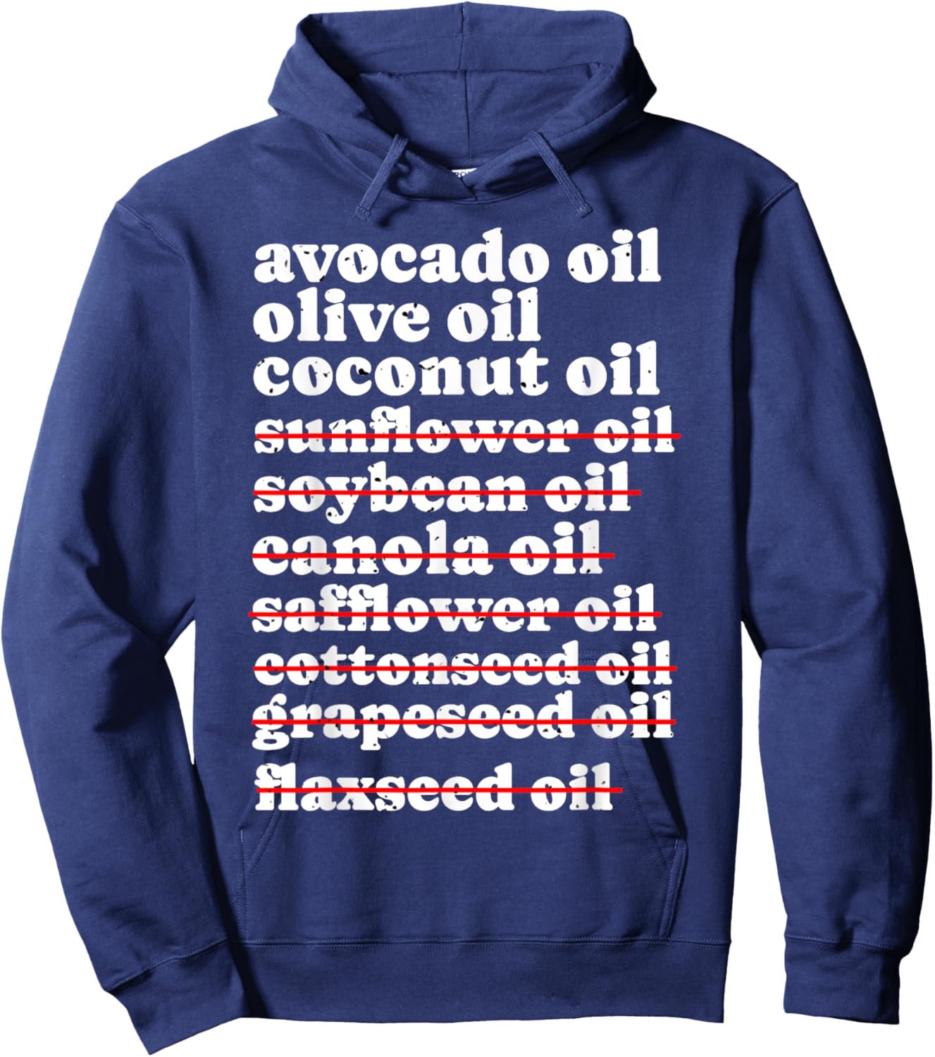 Stop Eating Seed Oils, Anti Seed Oil, Canola Vegetable Oil Hoodie - Hoodie | Navy