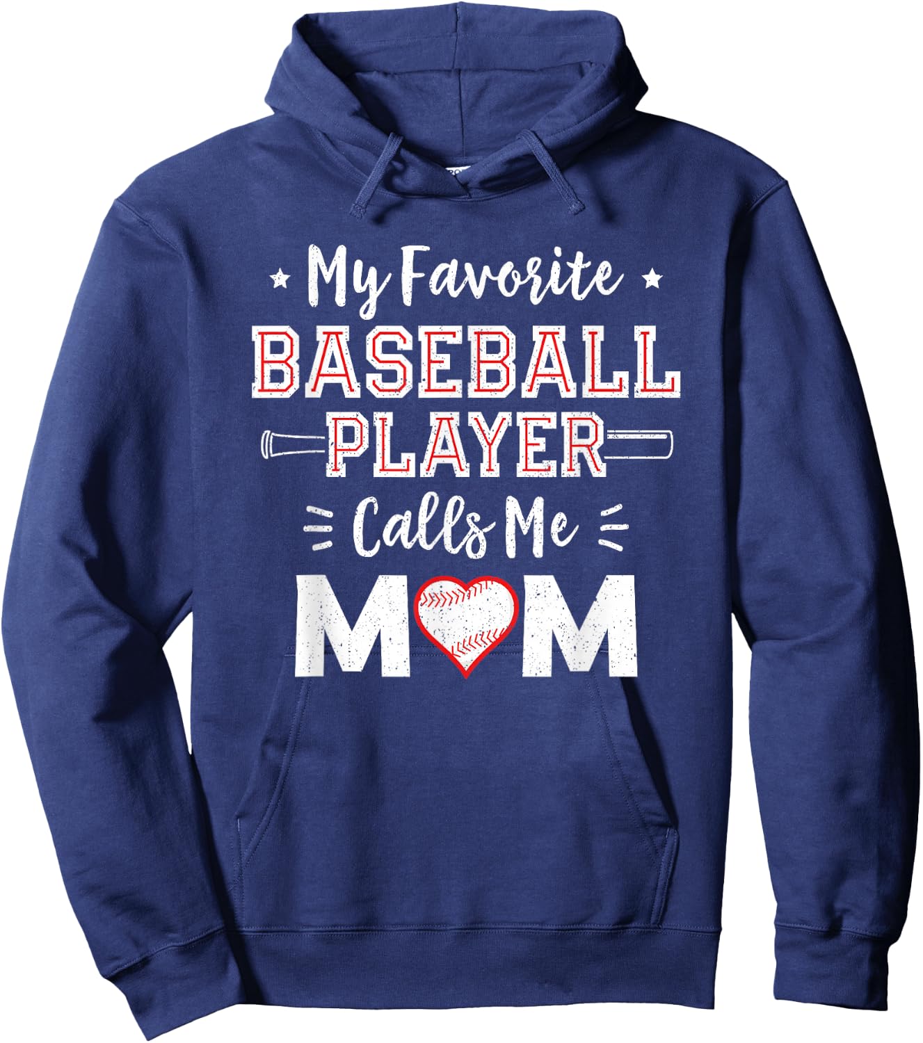 My Favorite Baseball Player Calls Me Mom Shirt Mom Baseball Hoodie - Hoodie | Navy