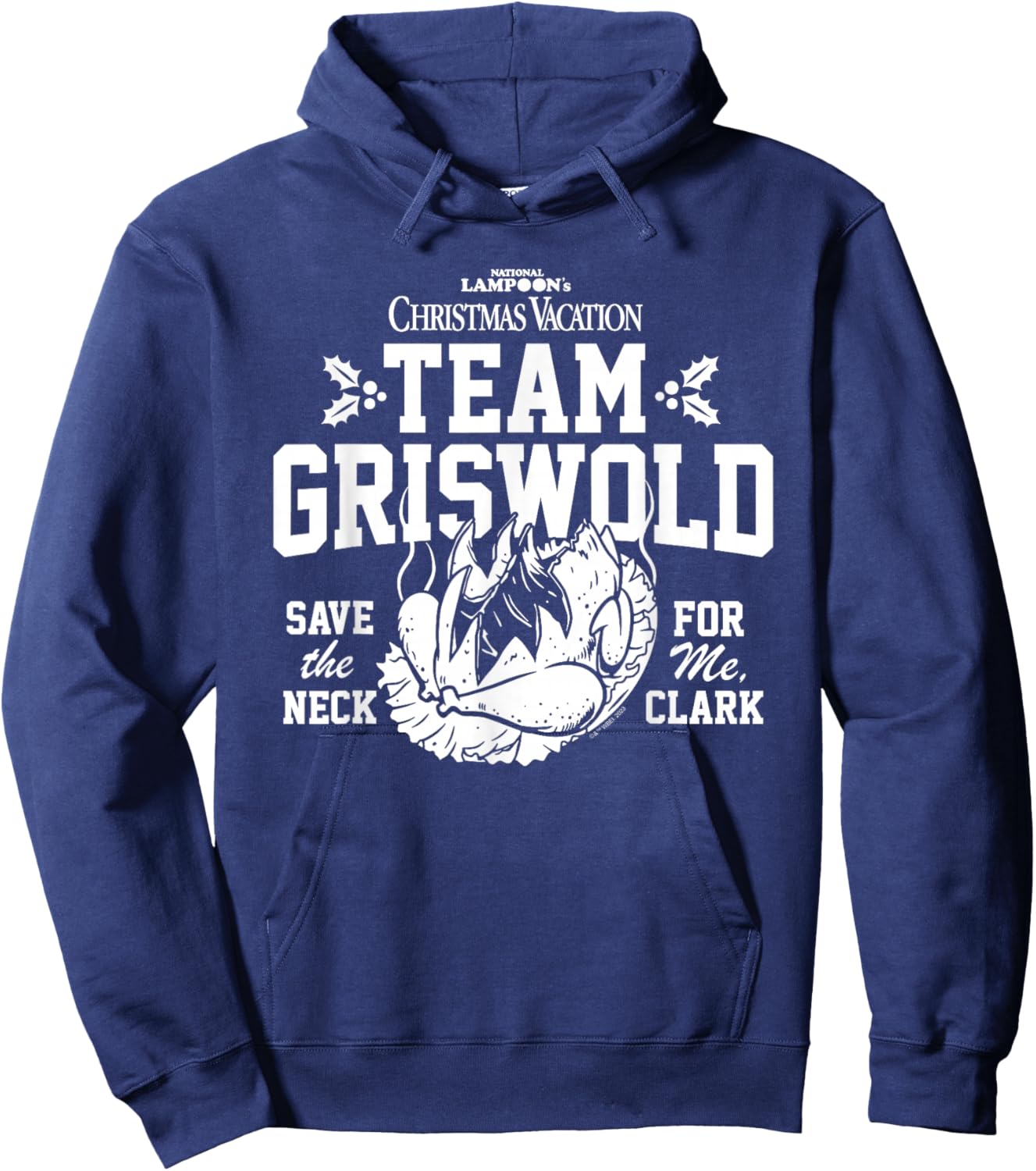 National Lampoon's Christmas Vacation Team Griswold - Men's Black Cotton Classic Short Sleeve Graphic Christmas - Small Hoodie - Hoodie | Navy