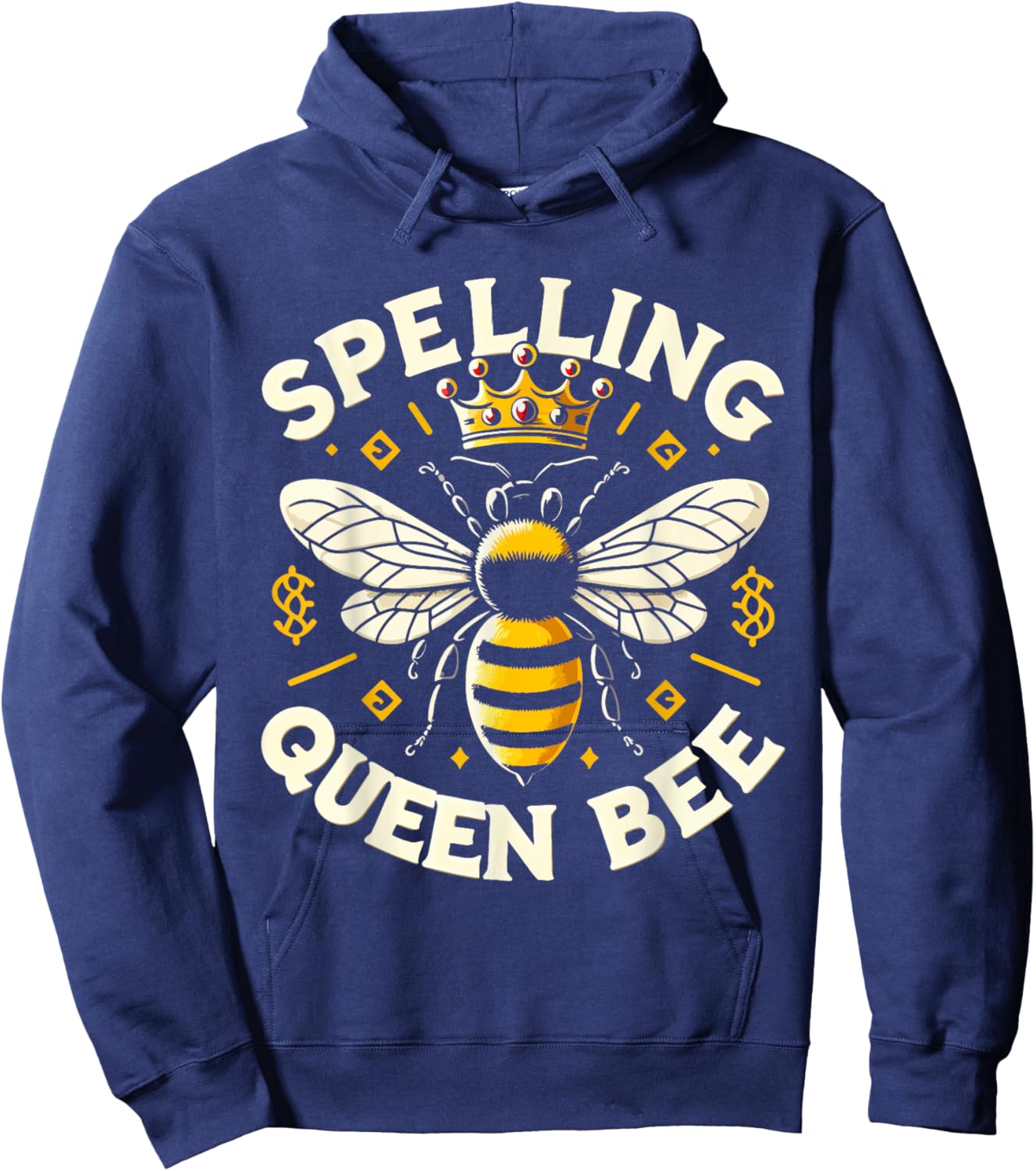 Spelling Bee Queen Graphic - Design for Spelling Champions Hoodie - Hoodie | Navy