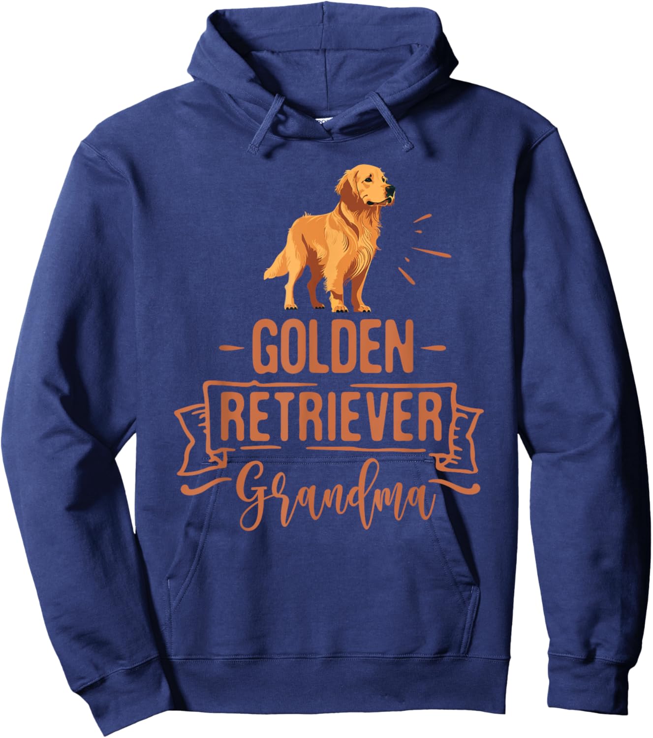 Dog Golden Retriever Grandma Vintage Golden Retriever Mom Men Women Hoodie - Hoodie | Navy