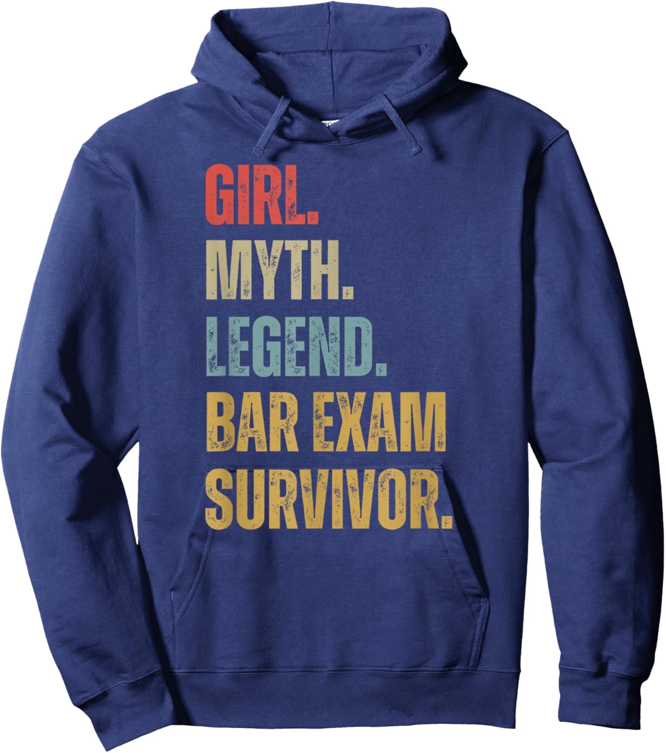 Vintage Bar Exam Survivor 2025 Girl Myth Legend Women Cool Hoodie - Hoodie | Navy