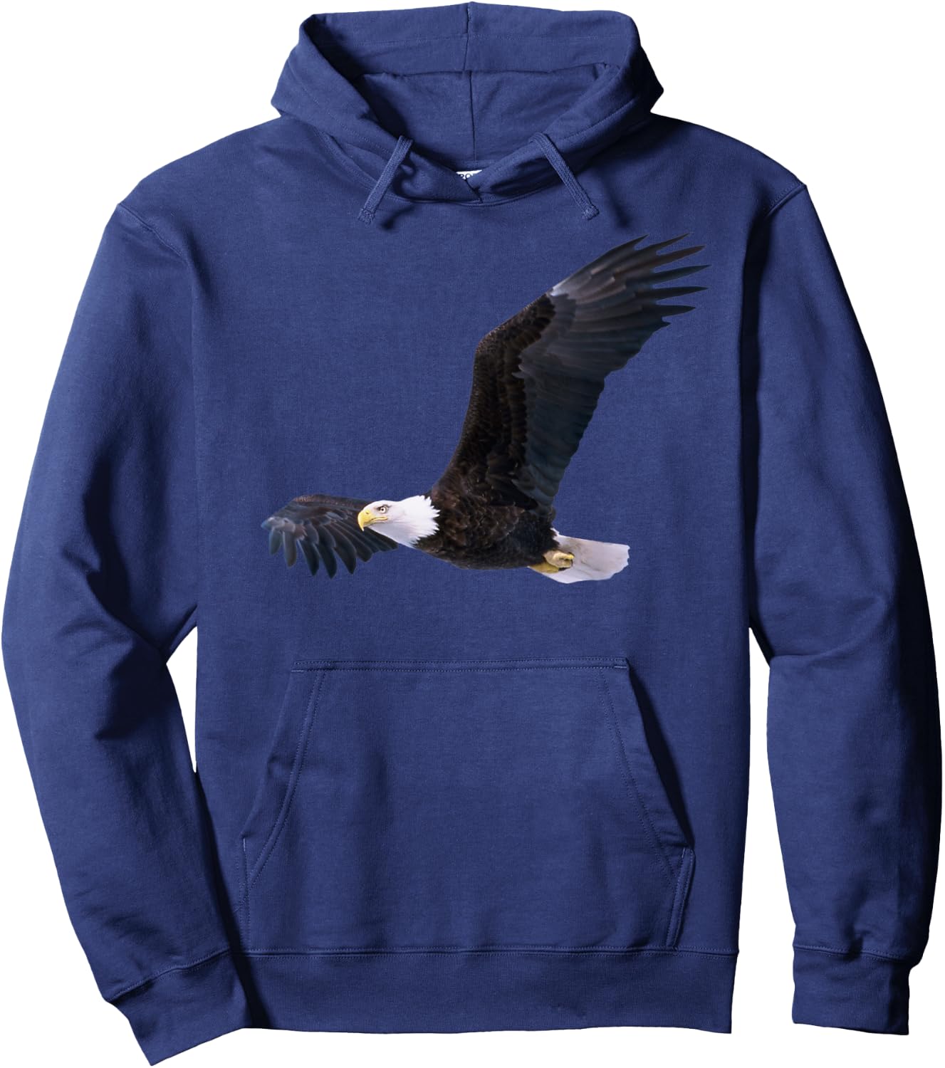Elegant American Bald Eagle In Flight Photo Portrait Hoodie - Hoodie | Navy