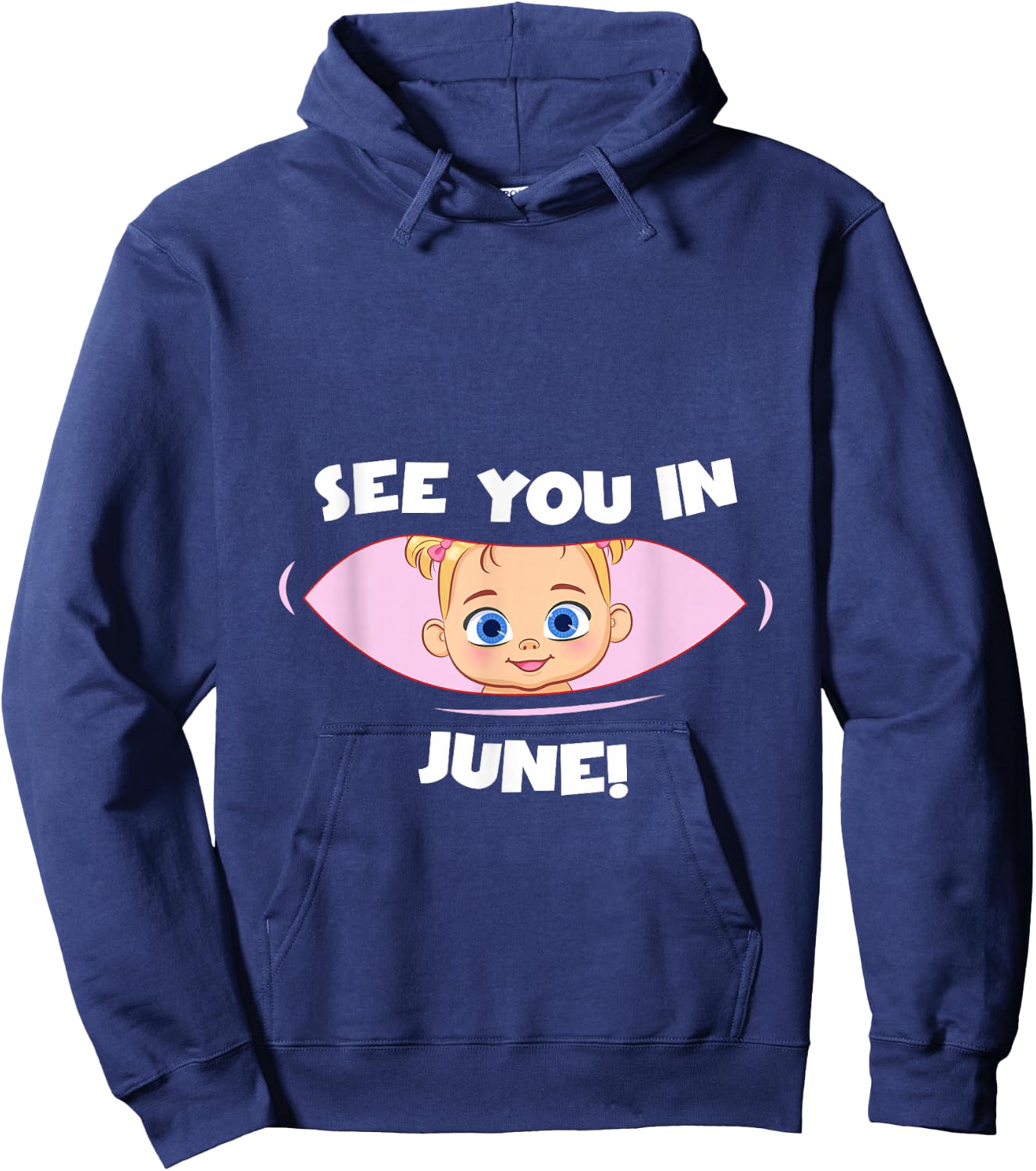 Pregnancy Mom Mother See you in June Hoodie - Hoodie | Navy