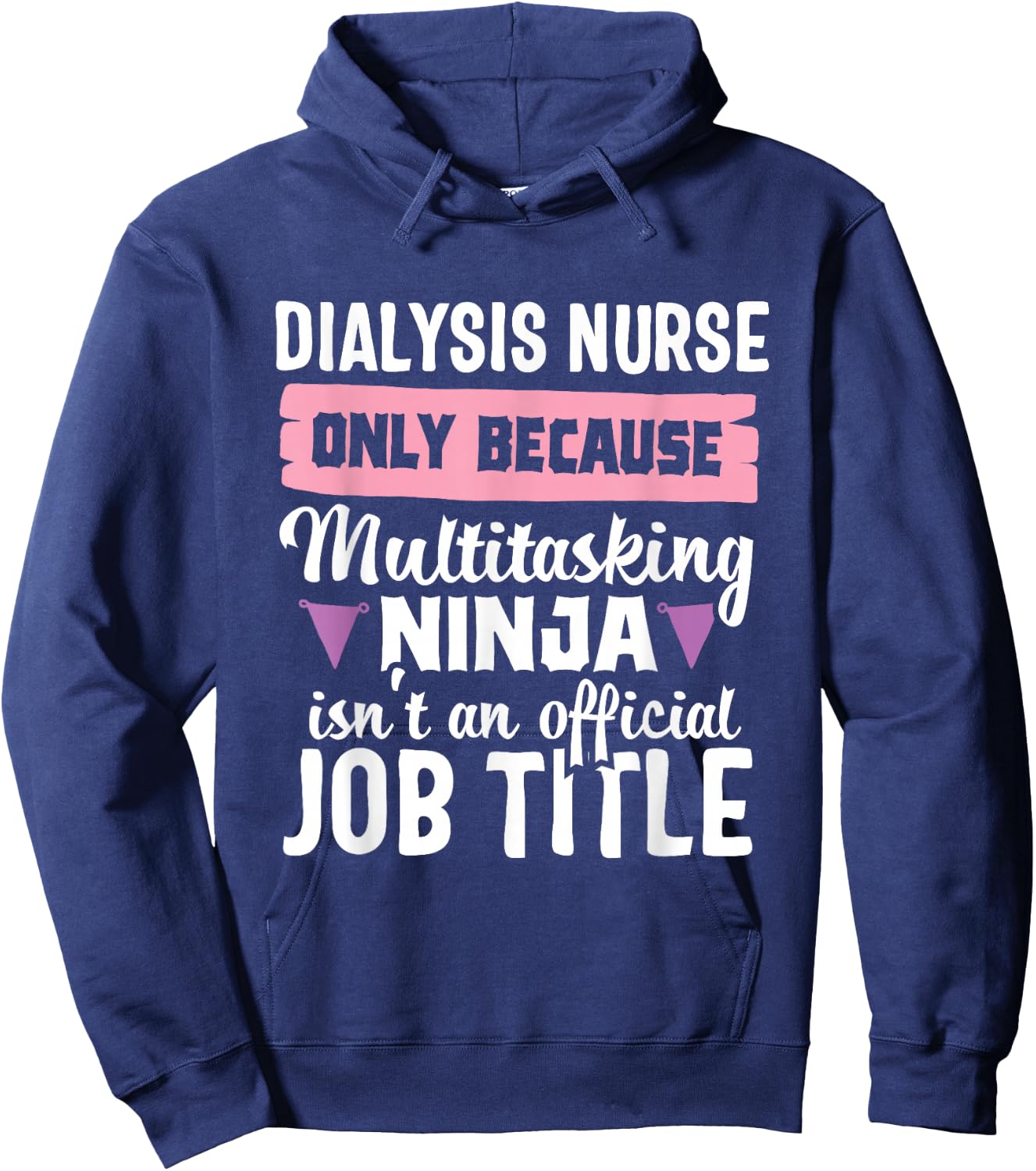 Dialysis Nurse Funny Ninja Nephrology Nursing RN Hospital Hoodie - Hoodie | Navy