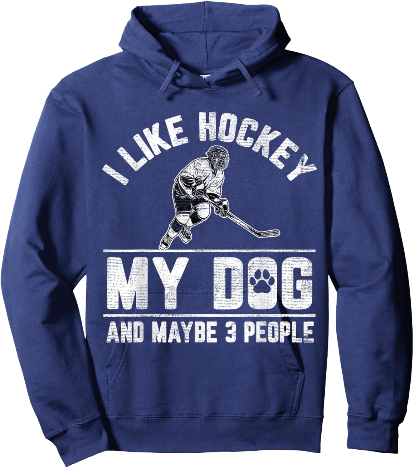 I Like Hockey My Dog And Maybe 3 People Funny Saying Women Kids Hoodie - Hoodie | Navy