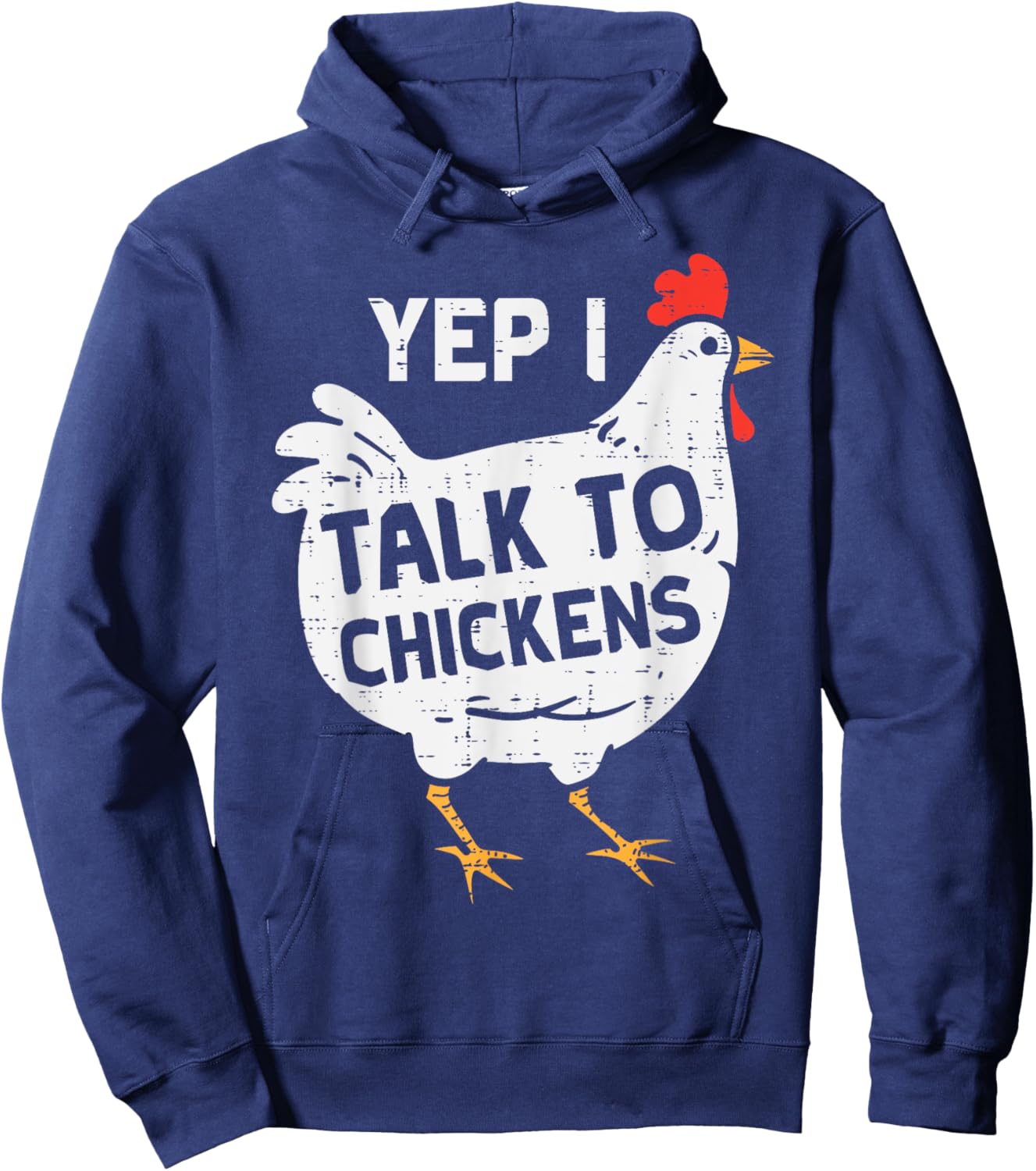 Yep I Talk To Chickens Whisperer Poultry Farm Men Women Kids Hoodie - Hoodie | Navy