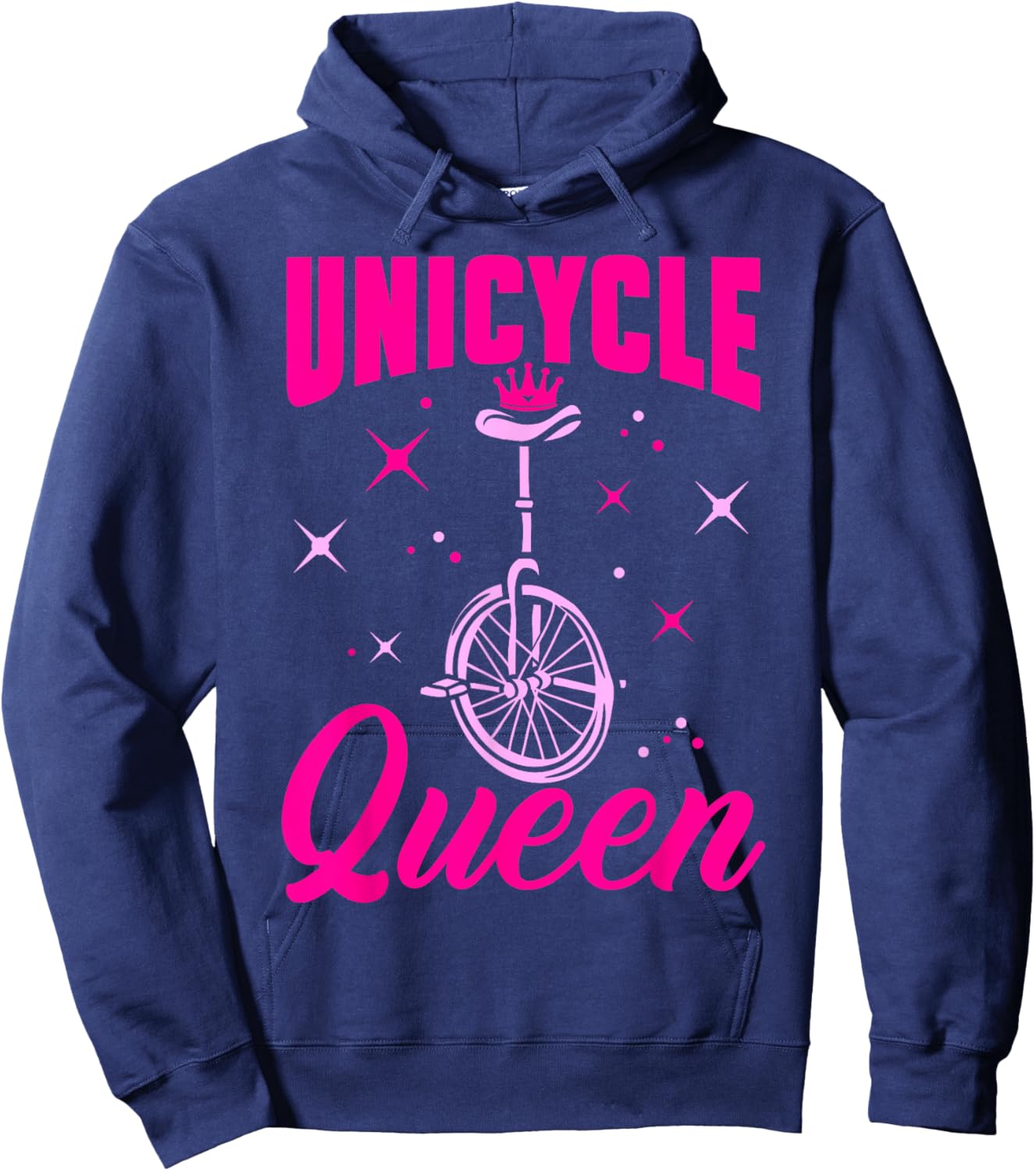 Monocycle Unicycle Queen Monocyclist Hoodie - Hoodie | Navy