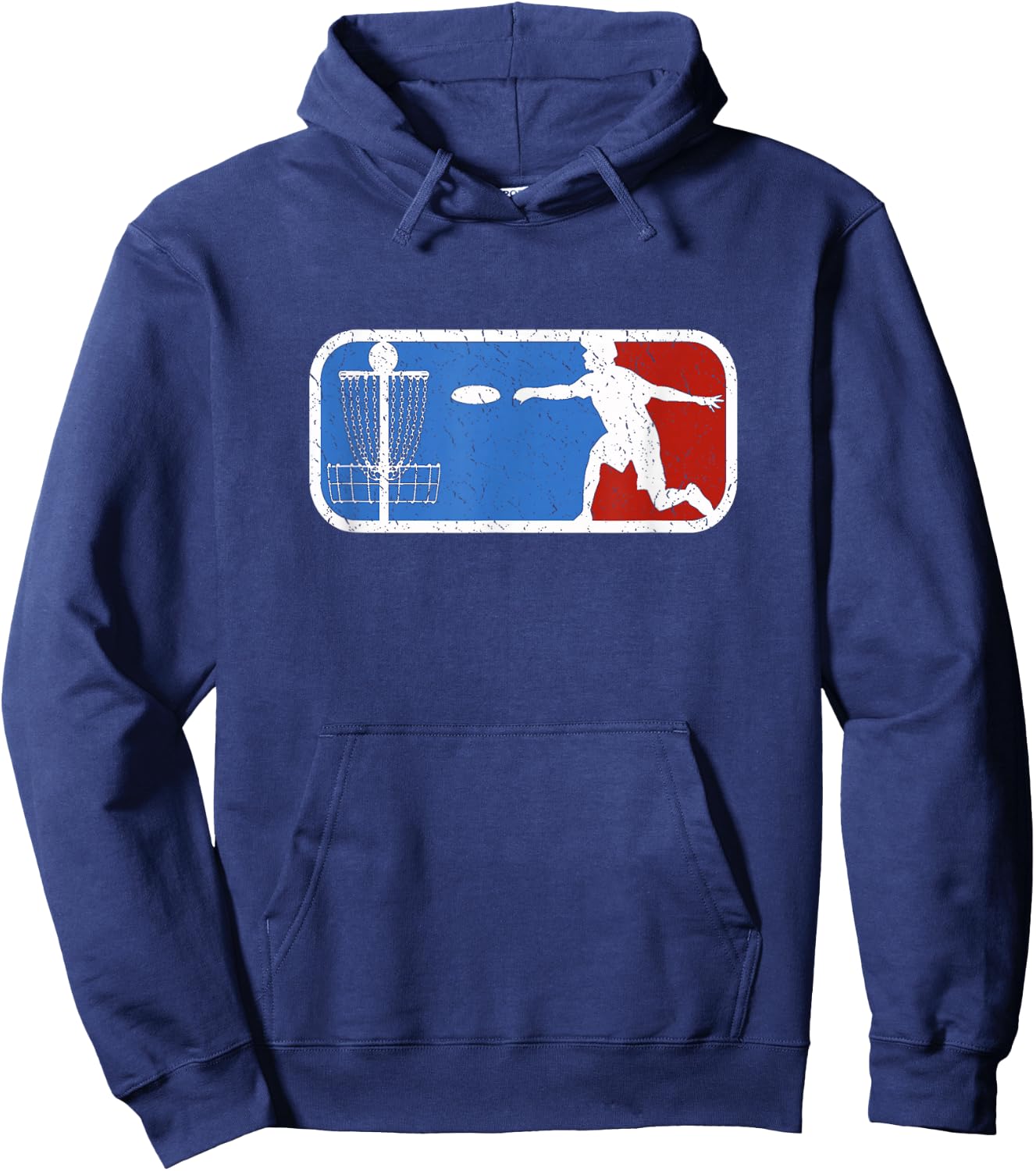 Vintage Disc Golf Graphic Basket Gifts Ultimate Frisbee Hoodie - Hoodie | Navy